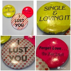 Vintage 3pc Pin back button set